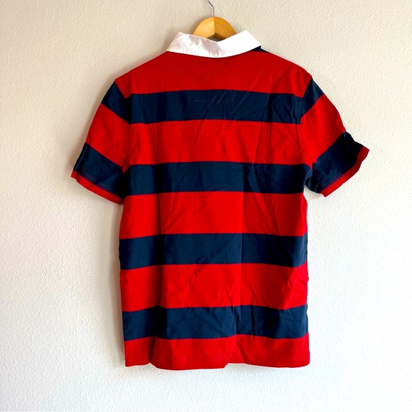 nautical striped short sleeve polo shirt NWT - Picture 2 of 3